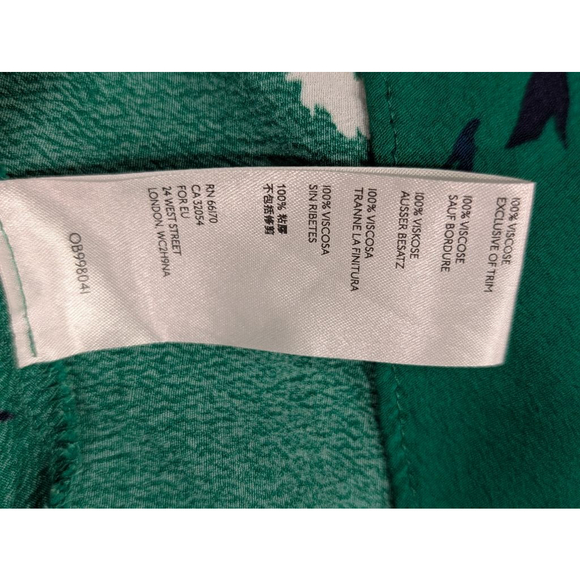 Women's Free People Green Floral Mini Dress Size 0 - Picture 10 of 11